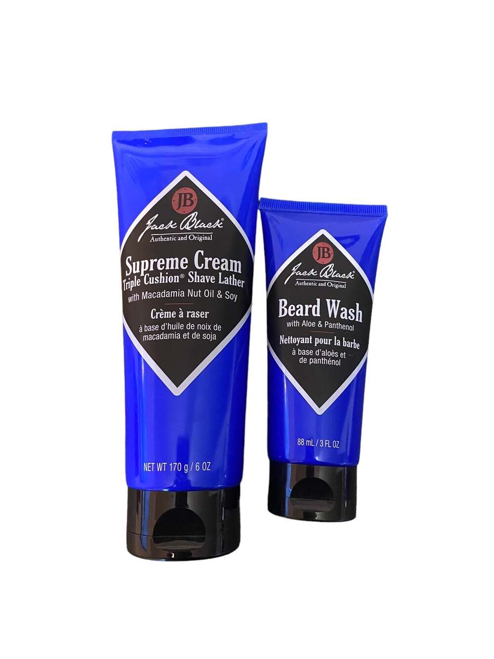 Jack Black Supreme Cream Triple Cushion Shave Lather, 6 oz and Beard Wash 3 oz.